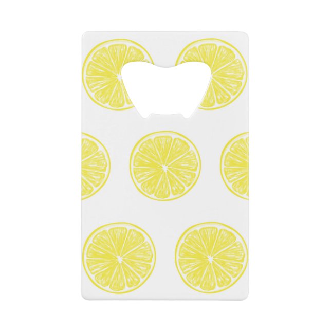 Lemon slices pattern design wallet bottle opener (Front)
