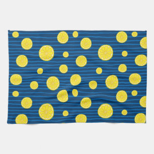 Lemon slices pattern kitchen towel