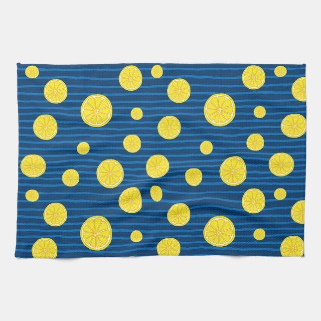 Lemon slices pattern kitchen towel (Horizontal)