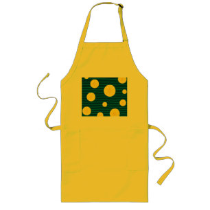 Lemon slices pattern long apron
