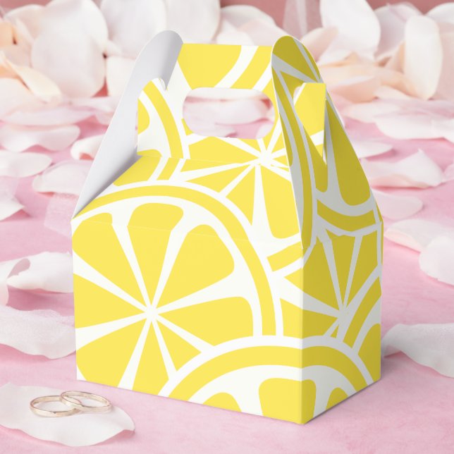 Lemon Slices Pattern Summer Party Favour Box (Wedding)