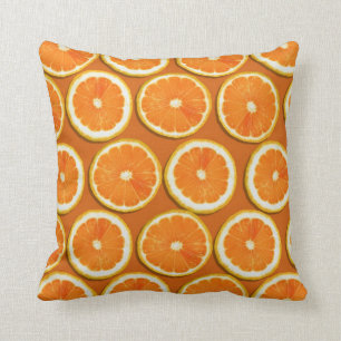 Lemon Slices Pattern Throw Pillow