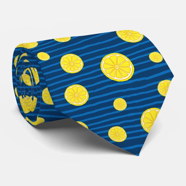 Lemon slices pattern tie (Rolled)