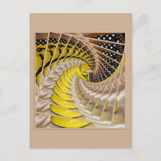 Lemon Slices Spiral Staircase with Polka Dot Boots Postcard