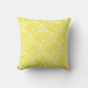 Lemon slices throw pillow
