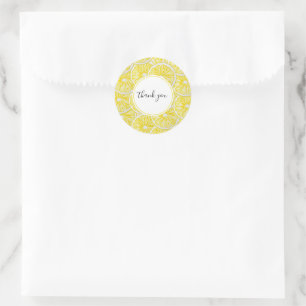Lemon Slices Watercolor Hand-painted Classic Round Sticker