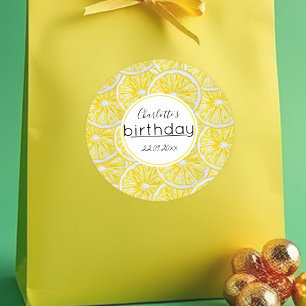 Lemon Slices Watercolor Hand-painted Classic Round Sticker