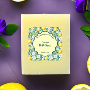 Lemon Soap, Cosmetics, and Bath Products Label - 4