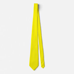lemon solid colour tie