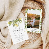 Lemon Sorrento Amalfi Coast Calligraphy Wedding