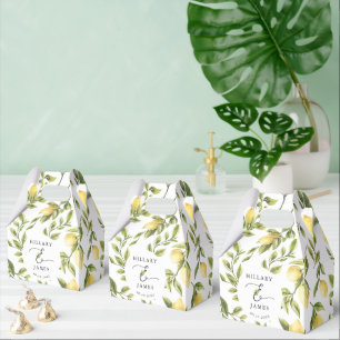 Lemon Sorrento Mediterranean Wedding  Favor Box