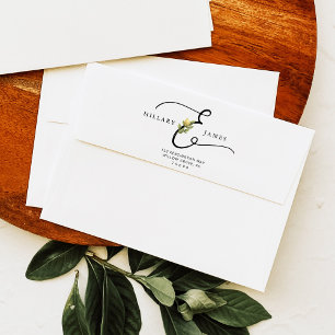 Lemon Sorrento Wedding Flap Return Address Envelope
