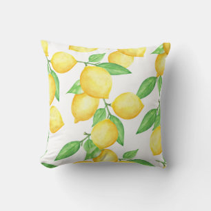Lemon Splash 16x16 Throw Pillow