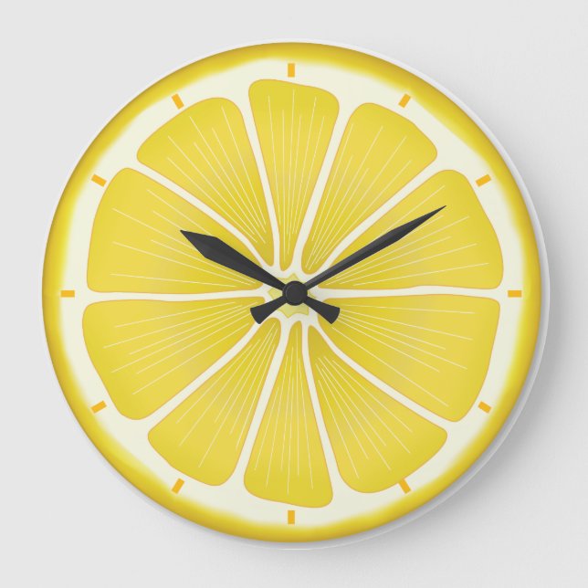 Lemon Splash Time Large Clock (Front)