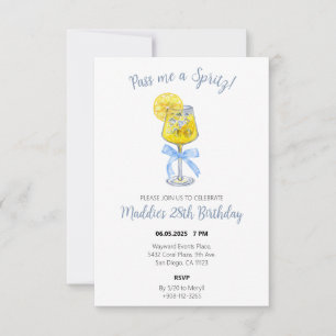 Lemon Spritz Birthday Invitation