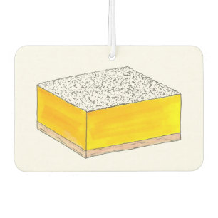 Lemon Square Bar Pastry Dessert Bake Sale Sweets Air Freshener