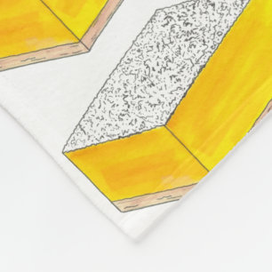 Lemon Square Bar Pastry Dessert Bake Sale Sweets Fleece Blanket