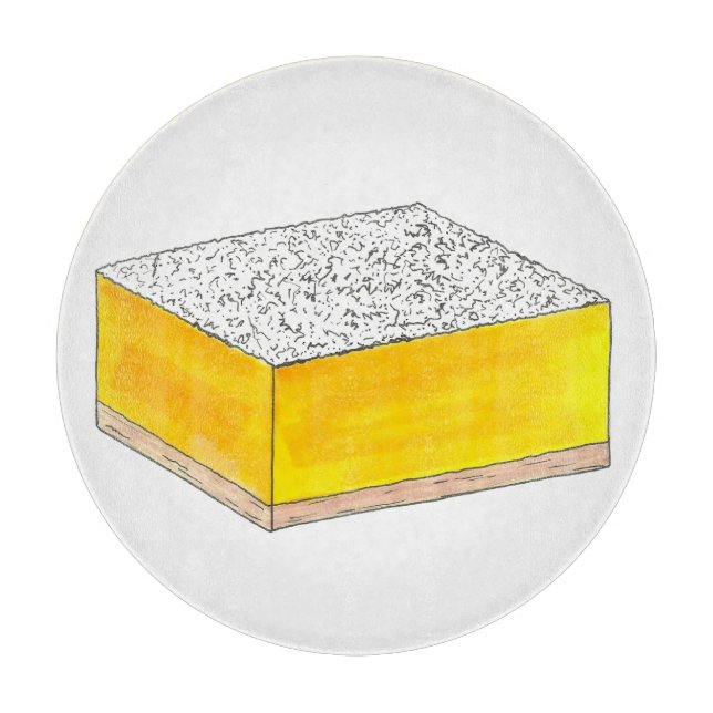 Lemon Square Bar Pastry Dessert Bake Sale Yellow Cutting Board (Front)