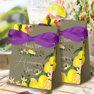 Lemon Squeeze Anniversary Thank You Favor Box