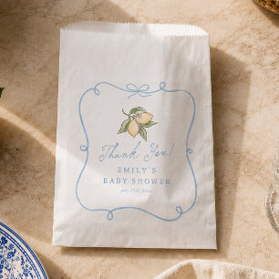 Lemon Squeeze Baby Shower Thank You Favour Bag