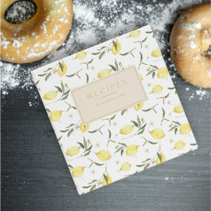 Lemon Squeeze Citrus Golden Recipe Binder