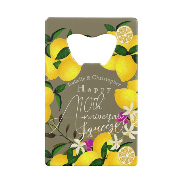 Lemon Squeeze  Credit Card Bottle Opener (Front)