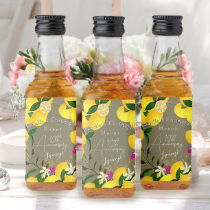 Lemon Squeeze Liquor Bottle Label