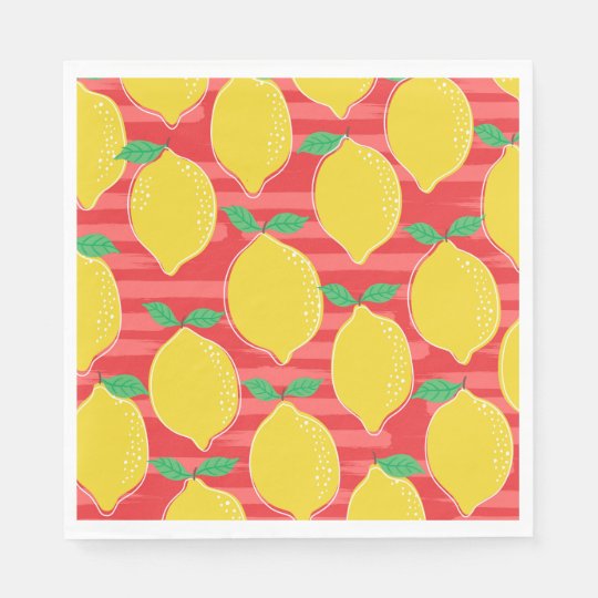 Lemon Squeeze Paper Napkins Zazzle.ca