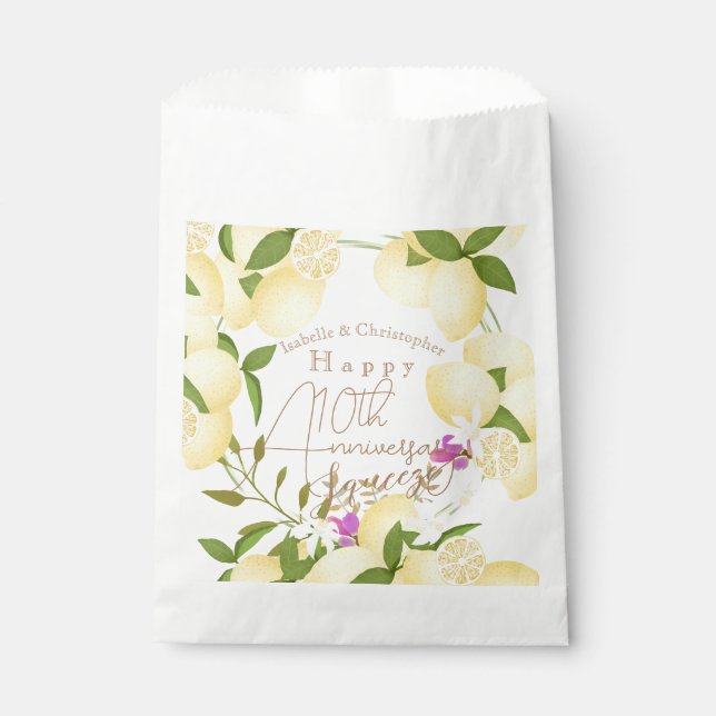 Lemon Squeeze White  Favour Bag (Front)