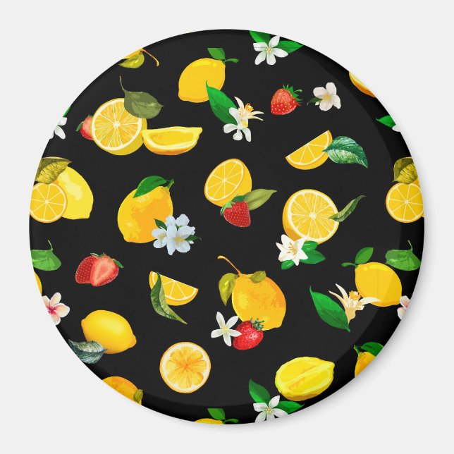 Lemon & Strawberry 5 Magnet (Front)