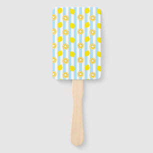 Lemon Striped Handfan Hand Fan