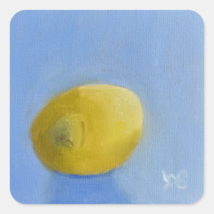 Lemon Study Square Sticker