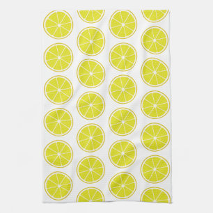 Lemon Stylized Fruit Slices Kitchen Towel