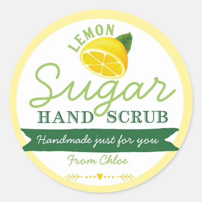 Lemon Sugar Scrub Label (Front)
