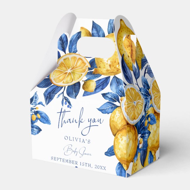 Lemon | Summer Baby Shower Favour Favor Box (Front Side)