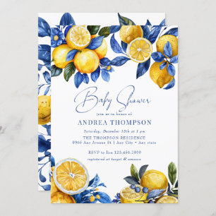 Lemon   Summer Baby Shower Invitation