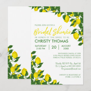 Lemon Summer   Bridal Shower Invite
