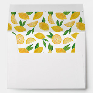 Lemon summer citrus fruit pattern envelope