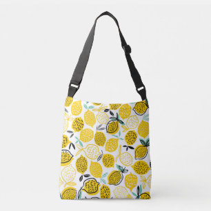 Lemon Summer Design Vintage Illustration Crossbody Bag