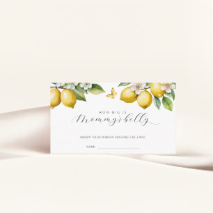 Lemon Summer How Big Is Mommy’s Belly Ticket  Enclosure Card
