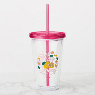 Lemon Summer Quote Acrylic Tumbler
