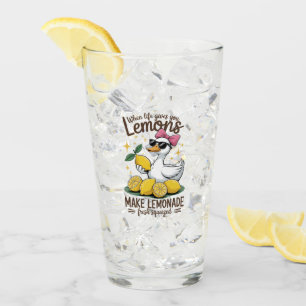 Lemon Summer Quote Glass