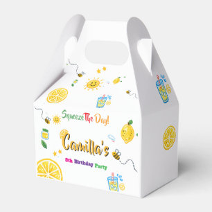 Lemon Summer Theme Kids Birthday Favor Box
