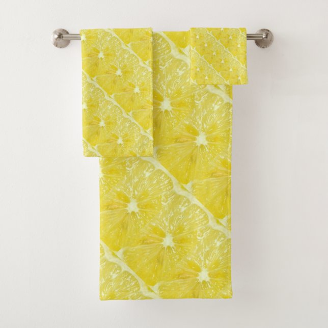 Lemon Sunshine Yellow 4Brett Bath Towel Set (Insitu)