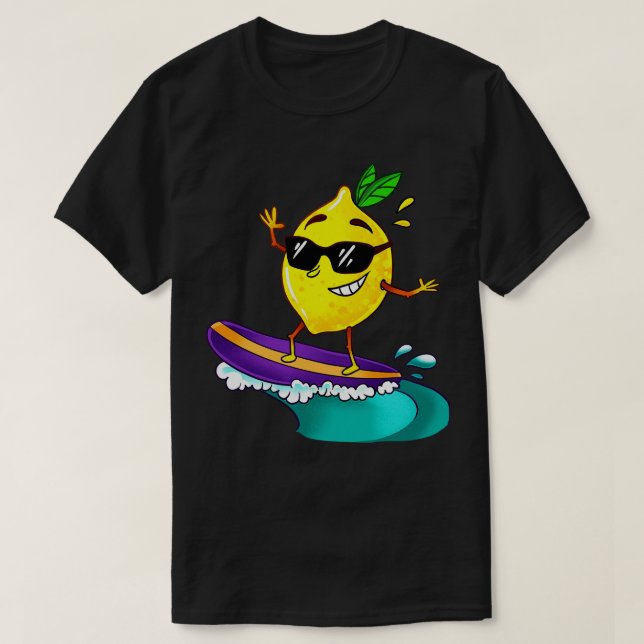 Lemon Surfing T-Shirt (Design Front)