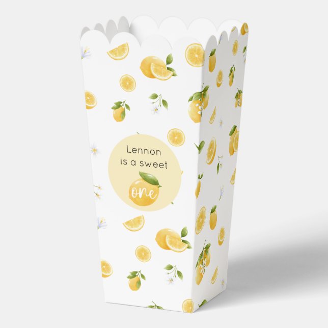 Lemon Sweet One 1st Birthday Favor Box (Front)