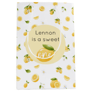 Lemon Sweet One 1st Birthday Medium Gift Bag