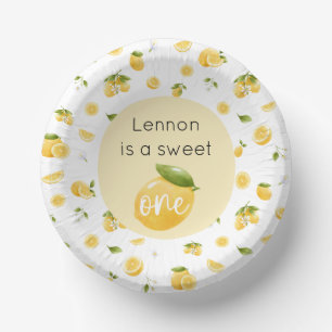 Lemon Sweet One 1st Birthday Paper Plate