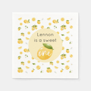 Lemon Sweet One 1st Birthday Party Napkin