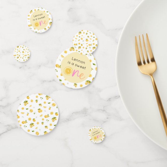Lemon Sweet One Birthday Confetti (Group)